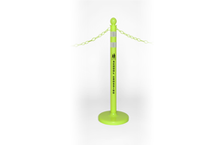 School Safety Green Plastic Stanchion with Reflective Stripe & School Crossing Decal